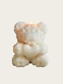 Valentine's Day Rose Bear Aromatherapy Candle,Heart,Rose Shaped Sentend Candle,Valentine's Lovely Decoration Wedding Partner Hand Gift Home Decoration,Valentine's Day Gift,Birthday Present,Christmas Decorations,Christmas Decor,Christmas Gifts,Room Decor,Valentine's Day,Valentines,Valentines Candles Graduation - Multicolor - View 8