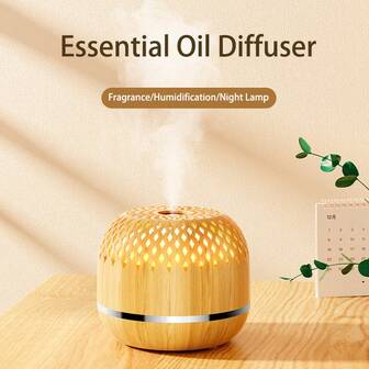 300毫升超声波精油香薰加湿器，7色氛围灯，静音运行，适用于家庭、房间、卧室、办公室