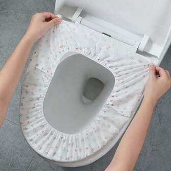 1pc Disposable Toilet Seat Cover Individually Packaged With Non-Woven Fabric Of Travel Essentials, Travel Accessories For Public Restrooms, Airplane, Camping ﻿