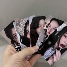 KPOP Girl Group Photo Card Set, Handmade LOMO Collector Cards, KPOP Fan Merchandise Decoration, Wonhee, Minju, Iroha Photo Cards - Multicolor - View 4