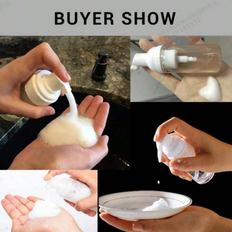 1pc Mini Foam Pump Bottle, Refillable Empty Soap Dispenser, Suitable For Travel, Cleaning, Cosmetics Packaging, 30/60ml Capacity - Multicolor - View 1