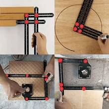 Multi-Angle Precision Aluminum Triangle Ruler Positioning Tool Set - Equipped With Adjustable Clamps And Ergonomic Handle, This Battery-Free Tool Is Perfect For Home Environments, Engineering Manufacturing, And Indoor/Outdoor Room Decoration Wiring Positioning And Measurement Tasks. - Multicolor - View 9