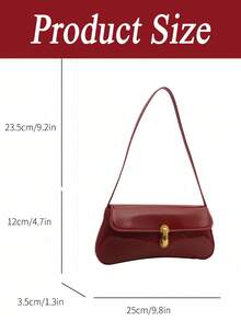 Women's Vintage Faux Oiled Leather Flap Decor One Shoulder Underarm Bag, Suitable For Dating, Outing, Party - Nhiều màu - Xem 6