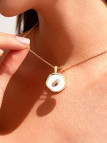 1PC Football/Baseball/Volleyball/Soccer Theme Pendant Necklace For Women Dainty 14K Gold Plated Ball Sports Charm Choker Minimalist Sports Jewelry Gift For Her Ball Sports Lover Gifts For Him Boyfriend Husband Y2K Vintage Adjustable Chain Valentines Day Gift For Her Him Best Friend Gift Idea Hypoallergenic Tarnish Resistant Everyday Layering Necklace - Multicolor - View 15