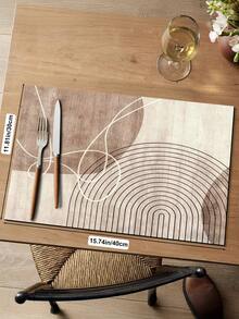 1 pièce Tapis de cuisine long en caoutchouc, motif géométrique coloré, style nordique haut de gamme, tapis de cuisine, tapis long pour la buanderie, matériau épais et confortable, facile d'entretien lavage en machine, paillasson d'entrée pratique pour la décoration de la maison, convient pour la salle à manger, la cuisine, la buanderie, l'entrée intérieure, cadeau idéal pour l'automne/l'hiver - Tabac - Voir 16