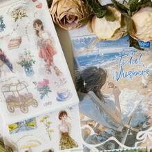 20sheets PET Washi Paper Stickers Books For DIY Scrapbooking, Journal Decoration And Collage, Planner Accessories, Scrapbooking Supplies Embellishments PET Material Craft Stickers Selfadhesive Stickers Holiday Decorations Christmas Halloween Valentine's Day - Multicolor - View 6