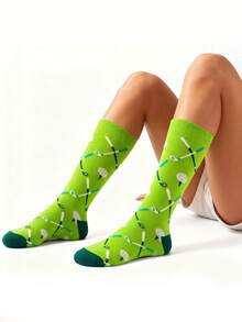 5 Pairs Of Men's Golf-Patterned Socks With Breathable Function, Exquisite Golf Series Gifts, Men's Socks, Suitable For Various Festivals (Christmas, Valentine's Day, Father's Day, Thanksgiving, Teachers' Day) And Birthday Gifts, Christmas Gifts, Christmas Sock Fillers, Christmas Decorations - Multicolor - View 8