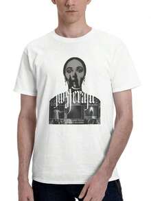 Nosferatu Horror Movie T-Shirt - Casual Black Relaxed Fit T-Shirt With Cute Reptile Design, All-Season Comfort And Hand Wash Care, Everyday Wear T-Shirt, Fun Graphic Tee - 白色 - 查看 7