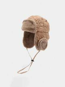 1顶纯色男女通用飞行员帽，保暖滑雪帽，Y2K风格户外防寒针织帽，百搭冬季针织帽，适合日常佩戴 - 針織帽 - 查看 13