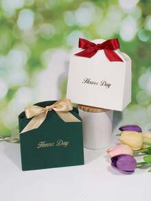 10pcs Elegant Henna Day Gift Bags With Gold Lettering And Satin Ribbon Bow, Perfect For Bridal Celebrations, Wedding Parties, Engagement Day, Bridesmaid Gifting, Candy, Chocolate, Jewelry, Small Gifts, Party Favors, Decorative Packaging For Cultural Events, Sturdy Boutique-Style Paper Bags Ideal For Festive Setups, Pre-Wedding Gatherings, And Special Occasion Gift Wrapping - 11.5X6X13cm - View 3