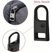 Urmspst Zipper Pull Replacement (Upgraded), 4 PCS Detachable Zipper Pull Oval Tabs For Luggage Clothing Jackets Backpacks Boots Purse Coat(4 Color Black, Silver, Gold,Gray ) - 4pcs - View 7