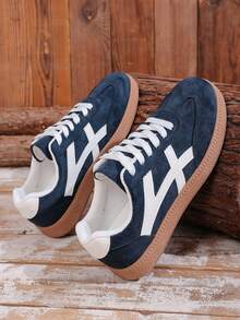 女士徒步鞋、运动鞋、厚底运动鞋、网面透气休闲鞋、系带软底舒适运动鞋、跑步鞋、蓝色四季鞋 - 藍色 - 查看 8