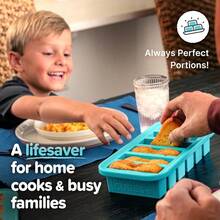 1/2 Cup Silicone Freezer Molds With Lids, Perfect For Storing Soups, Sauces, Juices, Desserts, Smoothie Prep And More, 1/2 Cup Silicone Freezer Trays - Aqua - 2-Pack - Nước - Xem 7