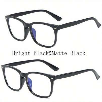 2 Pairs Of Classic Retro Glasses Unisex - Oversized Full Frame Round//Heritage Compatible Glasses Set,/Black Frame, Neutral Retro Glasses (No Lenses) - Flat Mirror Blu-Ray Computer Goggles Retro Frame Affordable Daily And Special Occasion Glasses