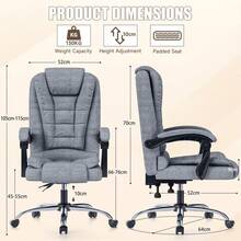 GartistGo Ergonomic Office Chair With High Backrest And Adjustable Tilt Function - Xám - Xem 3