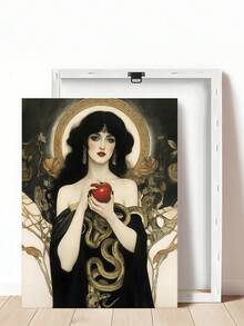 1件复古莉莉丝与苹果和蛇哥特式神话墙饰，黑暗女神女巫装饰，赫卡忒设计，希腊神话哥特式壁挂，神圣女性，黑暗异教女巫礼物，卧室装饰，客厅装饰，厨房装饰，宿舍装饰，送给朋友的理想礼物，墙饰，墙面装饰，家居装饰，房间装饰，帆布壁挂，海报，带框墙饰，多种画框可选 - 彩色 - 查看 13