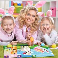 2PCS Easter Day Crafts For  Ages 4-8 Sticker Paint Books Gift Party Create 20 Pictures(Sticker Sheets Are Separate),EasterDayStikcerBook - EasterDayStikcerBook - Xem 3