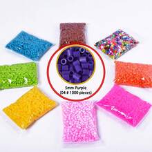 1000/12000 piezas de cuentas de fusión hechas a mano de 2,6 mm y 5 mm, kit de cuentas de fusión - materiales de manualidades para pulseras, pendientes, paneles de arte de píxeles y suministros de manualidades DIY, regalo creativo para niños y niñas en Navidad y Año Nuevo
