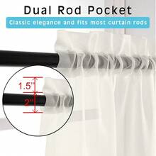 OWENIE Short Sheer Curtains 36 Inches 2 Panels Set - Kitchen Tiers Valances Curtains Light Filter Rod Pocket Voile Cafe Curtains For Kitchen Bathroom Small Half Window, 42 In W X 36 In L, Ivory,42inchWx36inchL(Packof2),Ivory - Ivory - View 4