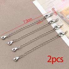 2件装手链延长链，黄铜金属星星、爱心、海豚造型吊坠延长链，适用于珠宝制作、项链、手链DIY工艺品