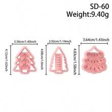 Christmas Tree Series Polymer Clay Cutter - Holiday Party Kit For Jewelry Making, Plastic, Festive Crafting Supplies, Christmas Decorations, Christmas Cookie Cutter, Gingerbread Cutter, Gingerbread Mold, Cookie Cutter, Christmas Craft Supplies, Christmas