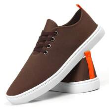 Men's Casual Sneakers, Easy To Slip On, Flat Stitched Sole, New Year-End Release, Cheapest In Brazil - 咖啡棕 - 查看 13