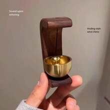1个/2个风水招财纳福门铃，多巴胺风铃，磁性门铃，胡桃木门铃，中式铜铃，适用于家庭和商业入口 - 彩色 - 查看 6