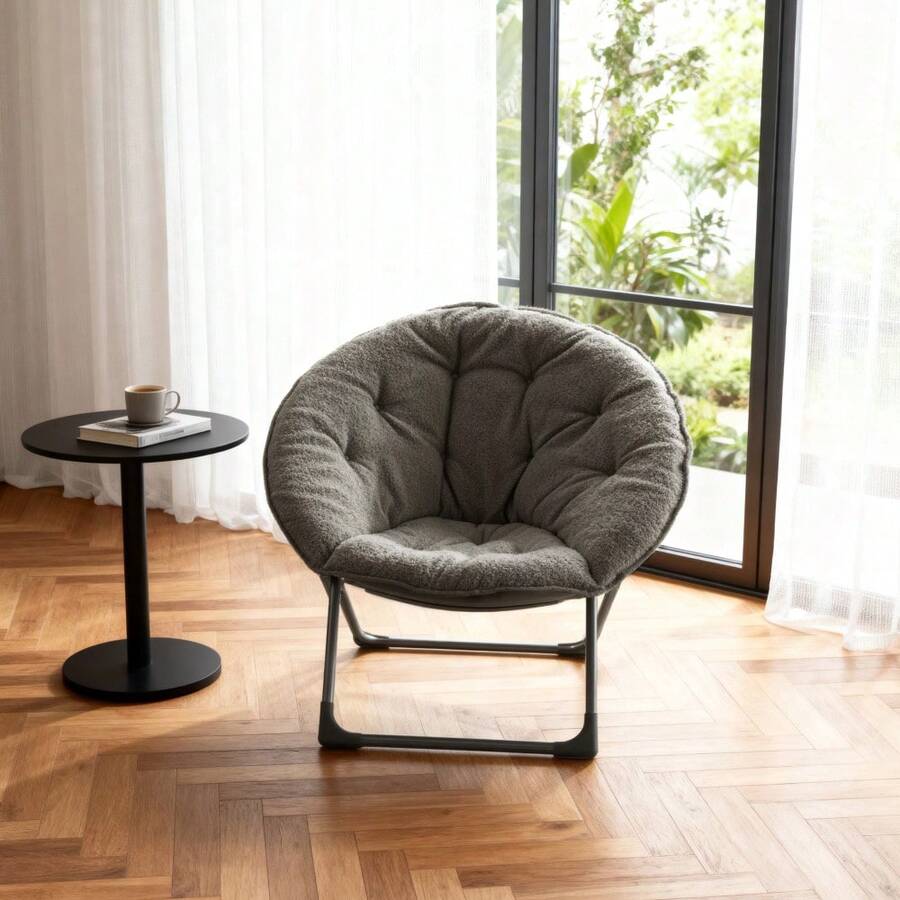 Living Room Chairs - Gray + Fabric+Metal - View 1