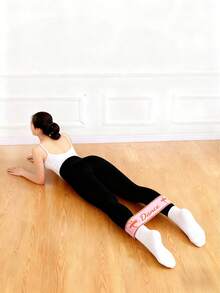 1pc 1-Loop Elastic Yoga Resistance Band Pilates Dance Stretching Belt Fitness Sport Exercise Pull Strap Band, Multi-Functional