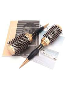 陶瓷卷发蓬松梳，美发沙龙造型梳，带热铝管，吹风机卷发梳，防静电梳，适合所有发质，男女通用，发梳，梳子，美发工具，美发产品及配件，理发沙龙美容旅行必备，返校季，旅行度假必备，女士美发饰品 - 彩色 - 查看 7