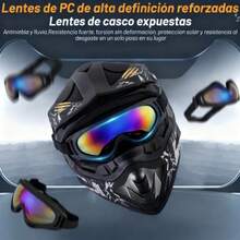 Casco Motocross Moto Dot Con Gafas Guantes Máscara - XXL - Ver 9
