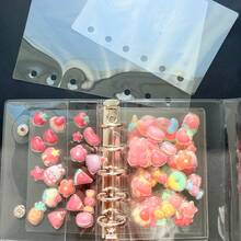 1套A6 A7 M5透明活页夹内页，透明贴纸背衬，透明贴纸书，贴纸册，文化邮票页，邮票册补充页，3D贴纸书贴纸板，贴纸书，用于制作贴纸书，书籍封面，办公用品 - 無色 - 查看 4