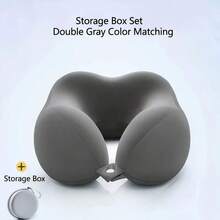 وسادة رقبة على شكل حرف U مع حقيبة تخزين - وسادة سفر من الرغوة الذاكرة، تكنولوجيا إعادة الارتداد البطيئة، غطاء وسادة قابل للغسل في الغسالة، خفيفة الوزن وقابلة للحمل، مناسبة للطائرات والمكاتب والاستخدام المنزلي - تدعم الرقبة والرأس، مناسبة للنوم والقراءة ومشاهدة الفيديو - توفر وسادة رقبة للسفر باللون الأخضر/الرمادي، دعم مريح - متعدد الألوان - مشاهدة 10