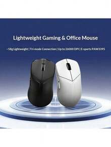 Lenovo 拯救者 M6X SE 遊戲電競滑鼠 人體工學對稱舒適握持 PTFE 絲滑腳貼流暢 8000 DPI 可調靈敏度 三模連接方式 遊戲辦公室高效適用 白色 - 白色 - 查看 2