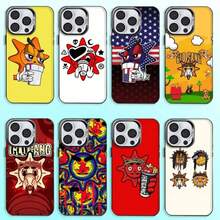 Funda de teléfono con logo de rapero G-GLO G-GANG para 17, 16, 15, 14, 13, 12, 11 Plus, Pro Max, cubierta negra mate a prueba de golpes - Z6 - Ver 3