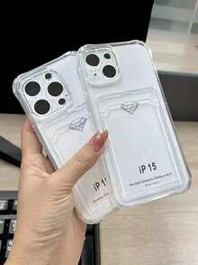 4-Ecken Kartenschlitz transparente Kartenhülle Geldbörse stoßfeste dicke Handy Schutzhülle kompatibel mit iPhone 17/17 Pro/17 Pro Max, 16/11/16 Pro/16 Plus/16 Pro Max/16e, 15 Pro Max, 13/14/12/XS/XR, 15 Pro Max, 16 XR/7/8, 16 Pro Max, 15 Pro Max, 12 Pro Max, 13 Pro Max, 14 Pro Max, 13, 11, 12 Pro, 14, P11 Soft Shell, P12 stoßfest, XS.XR Handyhülle, Schutzhülle