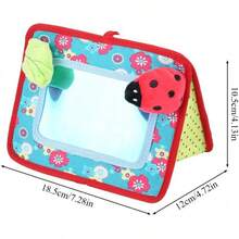 Hztyyier Espejo de Piso para bebé Espejo de Cuna Encantador Colorido con Gancho Cochecito Espejo Colgante Juguete Gran de Ducha - 1 - Ver 6