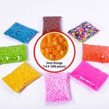 1000/12000 piezas de cuentas de fusión hechas a mano de 2,6 mm y 5 mm, kit de cuentas de fusión - materiales de manualidades para pulseras, pendientes, paneles de arte de píxeles y suministros de manualidades DIY, regalo creativo para niños y niñas en Navidad y Año Nuevo