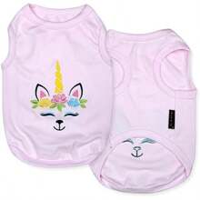 Parisian Pet Dog T-Shirt, edium(Unicorn L) - Multicolor - Ver 2