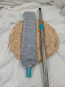 1pc Dusters For Cleaning, Floor Duster With Extension Pole Bendable Microfiber Head, Washable Cleaner,Duster For Furniture Bottom[With Replacement Cloth]