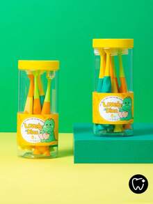 6 piezas Cepillos de dientes para niños con forma de dinosaurio - Cerdas suaves, con ventosa y diseño de animales divertidos, mango antideslizante, set de cepillos de dientes - Multicolor - Ver 4