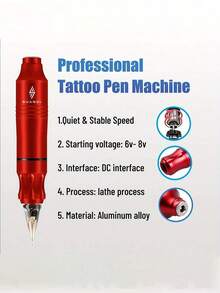 SUANGL Wireless Tattoo Gun Kit, Portable Tattoo Gun Set, 1000mAh Rechargeable Lithium Battery, 5-Hour Battery Life, Digital Screen Display, Complete Tattoo Gun Set Suitable For Beginners And Tattoo Artists, For Gift Wireless Tattoo Machine - Multicolor - View 3