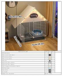 Jaula pequeña para mascotas con caja de arena, casa de interior para perros pequeños como Pomerania y Teddy, adecuada para mascotas pequeñas y gatitos - tipo de ensamblaje - Ver 22
