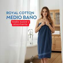 Toallas de Medio baño |   Secado Rápido |   100% Algodón (Azul Marino) - Azul Marino - Ver 3