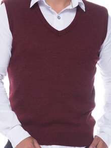 Men Sweater Vests - Màu Tím - Xem 6