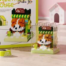 可爱宠物狗、猫及动物系列微粒积木玩具模型，可组装插入，可爱卡通桌面摆件，家居礼品 - 彩色 - 查看 10