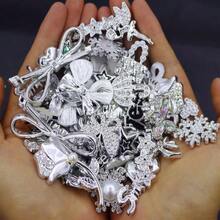 81Pcs Big Junk Charms Bulk, Bling Flat Back Charm Junk Socks, Silver And Pearl Charms Junk Phone Case, Hearts, Bows, Stars, Bunnies, And More Cute Accessories Decorating And Personalizing - Initial - View 8