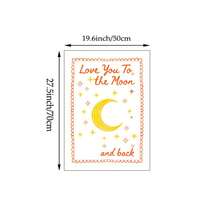 1幅“爱你到月球再返回”主题墙画，晚安主题儿童房装饰画，波西米亚风海报，床头装饰，北欧风游戏室装饰，新生儿礼物，可选无框或有框。 - 彩色 - 查看 13