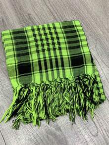 1 Peça Lenço Tático Preto à Prova de Vento para Homens - Durável, Estilo Boêmio, Adequado para Entusiastas de Atividades ao Ar Livre e Militares, Borlas, Máscara Multifuncional, Lenço Triangular Quente de Estilo Punk de Rua, Presente Perfeito para o Dia dos Namorados para Casais - Multicolorido - Visão 13