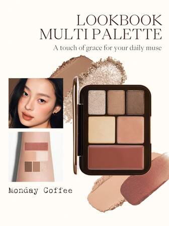 JOOCYEE LOOKBOOK 多功能彩妆盘，日常妆容盘，包含高光、腮红、修容、哑光和珠光中性色调，适合通勤使用。
